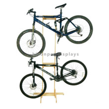 Exhibición de madera simple del diseño libre que coloca el estante de exhibición de madera de la bicicleta de la fibra de madera de la tienda de ciclismo personalizada